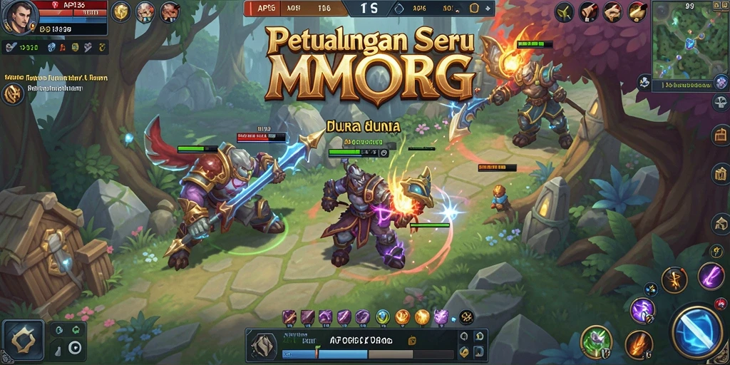 Tangkapan layar menunjukkan aksi seru dalam permainan MMORPG API36.