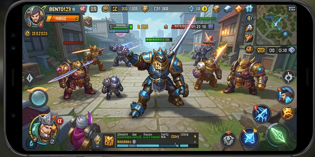 Tampilan gameplay <strong>BENTO123</strong> yang seru dengan pertarungan epik.