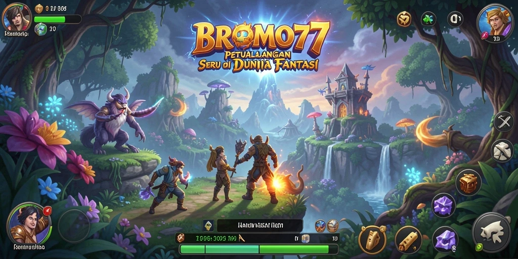 Tampilan menakjubkan dari gameplay RPG BROMO77.