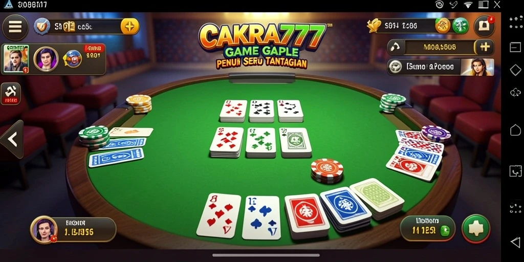 Tampilan utama CAKRA777 dengan gameplay Gaple yang seru.