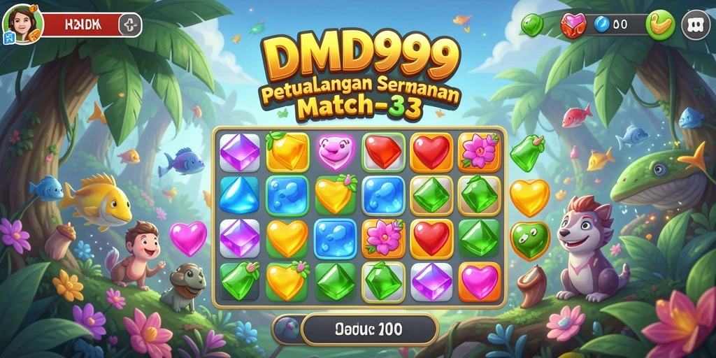 Tampilan gameplay yang menarik dan penuh warna dari DMD999.