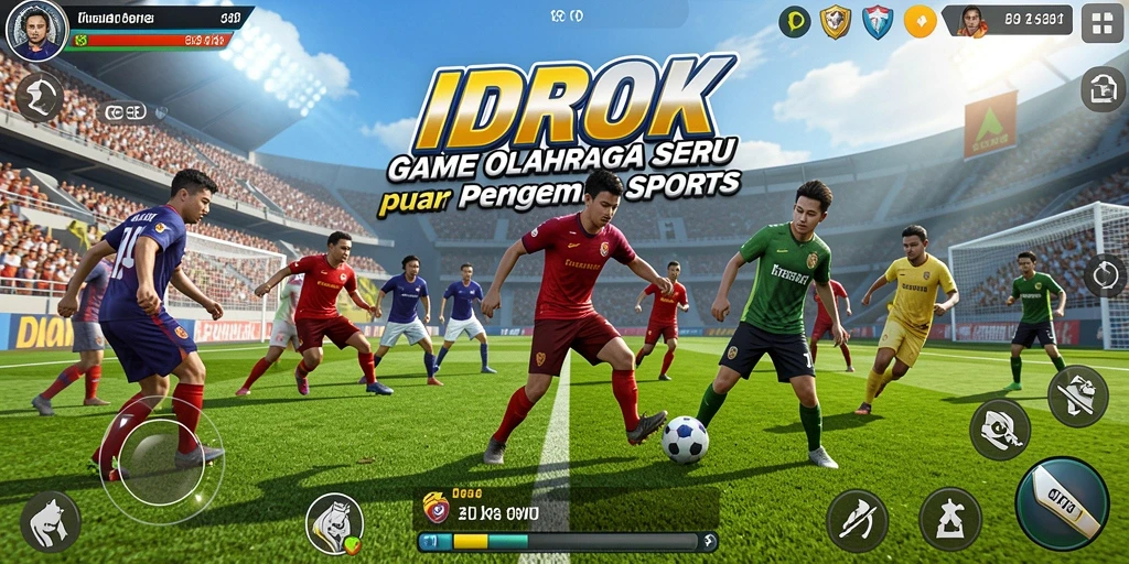 Tampilan gameplay seru di IDROK dengan aksi olahraga yang mendebarkan.