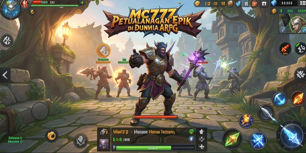 Gameplay menarik dalam MC777 dengan pertarungan ARPG yang dinamis.