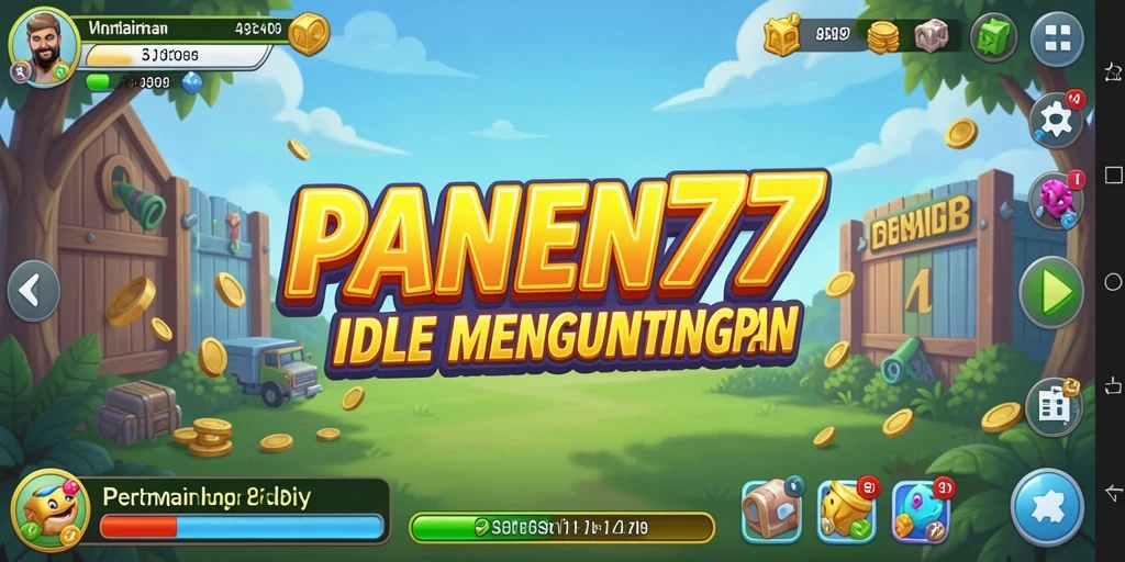 Gameplay Idle yang mengasyikkan dalam PANEN77 dengan grafik yang ceria.
