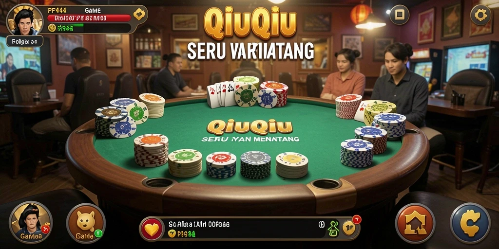 Tampilan gameplay QiuQiu yang seru dan interaktif di PP444.