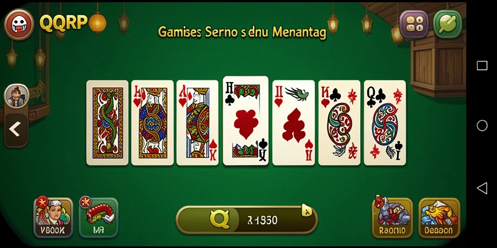Tampilan gameplay dominonya yang menarik dan penuh warna.