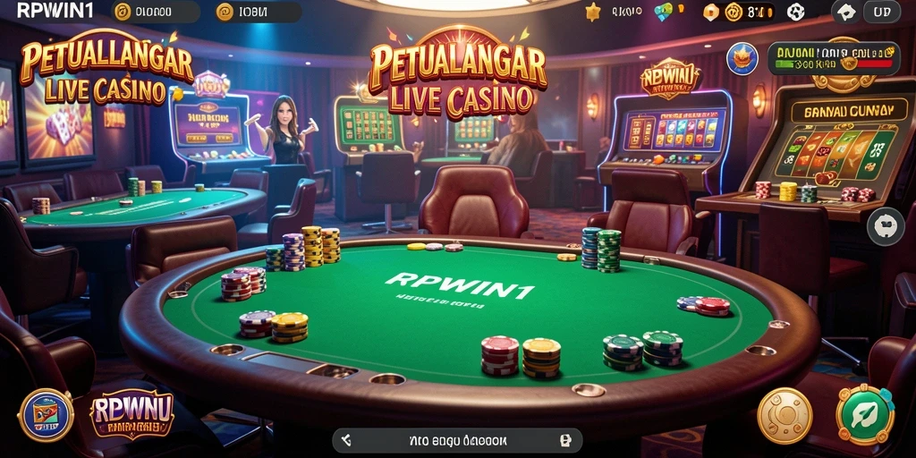 Tampilan gameplay Live Casino yang dinamis dan interaktif di RPWIN1.