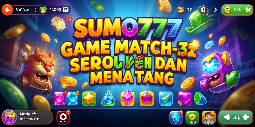 Tampilan seru gameplay SUMO777 dalam kategori Match-3.