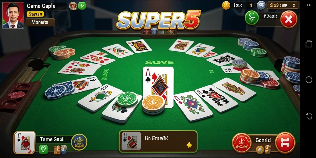 Screenshot GAMPLAY dari game Gaple SUPER5 yang menarik.