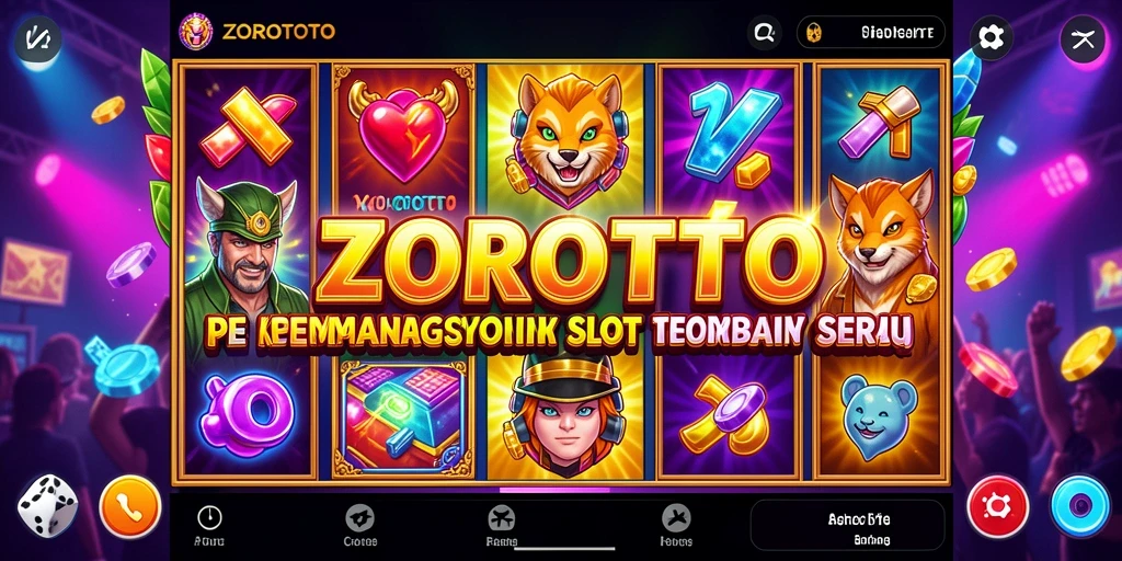 Tampilan gameplay Slot ZOROTOTO yang mengesankan dan penuh warna.