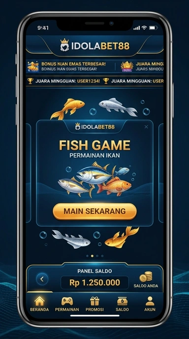 Pengguna sedang menikmati fitur menarik dalam aplikasi idolabet88.